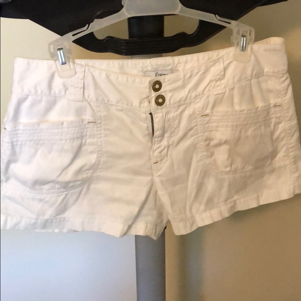 White summer shorts